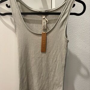 SOLD SKIMS Light Gray Ribbed Tank Top